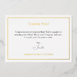 ゴールドフォイルアートセールサンキューカードテンプレート 箔シーズンカード