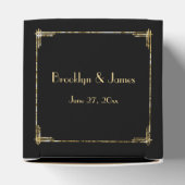 ゴールドフォイルアールデコ結婚式の引き出物ボックス フェイバーボックス (上部)