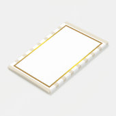 ゴールドフォイルイエローストライプホワイトクリーン ポストイット (アングル)