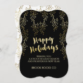 ゴールドフォイルイメージハッピーホリデーズカンパニーカード シーズンカード (正面/裏面)