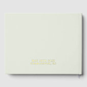 ゴールドフォイルウォーターカラーロマンチックフローラ結婚ズ ゲストブック (裏面)