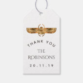 ゴールドフォイルエジプトをテーマにしたパーティー ギフトタグ (正面)