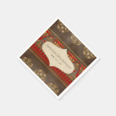 ゴールドフォイルエジプトをテーマにしたパーティー スタンダードカクテルナプキン (角)