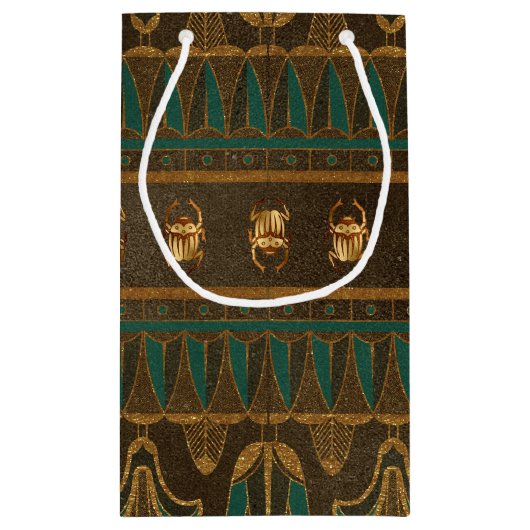 ゴールドフォイルエジプトをテーマにしたパーティー スモールペーパーバッグ (裏面)