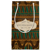 ゴールドフォイルエジプトをテーマにしたパーティー スモールペーパーバッグ (正面)