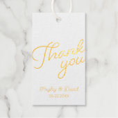 ゴールドフォイルエレガントサンキューメッセージカード ギフトタグ (正面)