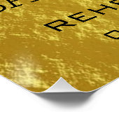 ゴールドフォイルエレガントリハーサル結婚ディナーへようこそ ポスター (コーナー)