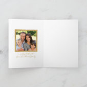 ゴールドフォイルエンジェルレジョイス折り畳みホリデーカード シーズンカード (内部)