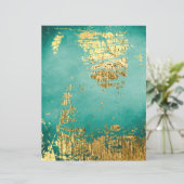 ゴールドフォイルオン動揺してターコイズスクラップブック紙 (スタンド正面)