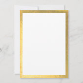 ゴールドフォイルオン金ゴールド結婚式招待状 招待状 (裏面)