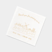 ゴールドフォイルカスタムイベントアムステルダム企業のナプキンス 箔ナプキン (左)