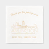 ゴールドフォイルカスタムイベントアリントン企業のナプキンス 箔ナプキン (正面)