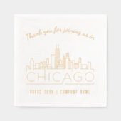 ゴールドフォイルカスタムイベントシ企業のカゴ 箔ナプキン (正面)