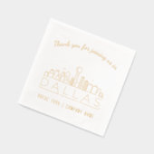 ゴールドフォイルカスタムイベントダラス企業のナプキンス 箔ナプキン (左)