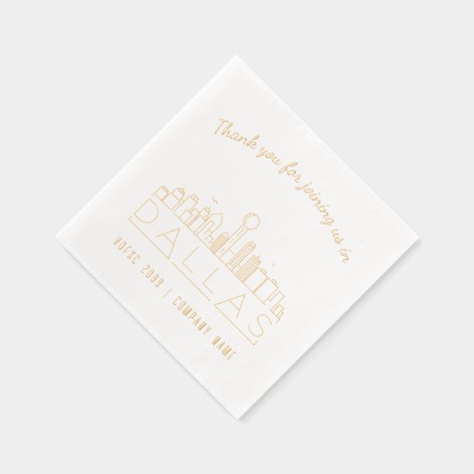 ゴールドフォイルカスタムイベントダラス企業のナプキンス 箔ナプキン (右)