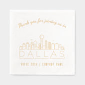 ゴールドフォイルカスタムイベントダラス企業のナプキンス 箔ナプキン (正面)