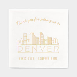 ゴールドフォイルカスタムイベントデンバー企業のナプキンス 箔ナプキン