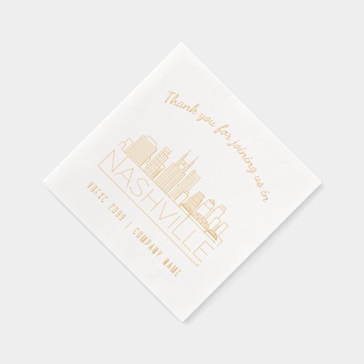 ゴールドフォイルカスタムイベントナッシュビル企業のナプキンス 箔ナプキン (右)