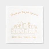 ゴールドフォイルカスタムイベントフェ企業のイックス 箔ナプキン (正面)