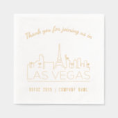 ゴールドフォイルカスタムイベントラスベガス企業のナプキンス 箔ナプキン (正面)