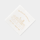 ゴールドフォイルカスタムイベントローリー企業のナプキンス 箔ナプキン (右)