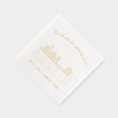 ゴールドフォイルカスタムオースティン企業のイベントナプキンス 箔ナプキン (右)