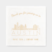 ゴールドフォイルカスタムオースティン企業のイベントナプキンス 箔ナプキン (正面)