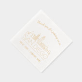 ゴールドフォイルカスタムサンディエゴショー&イベントナプキンス 箔ナプキン (右)