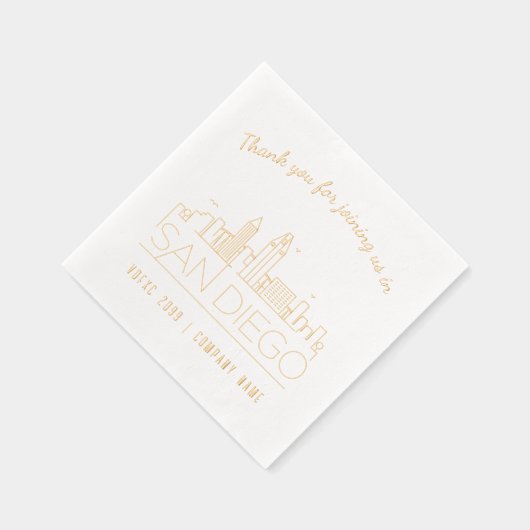 ゴールドフォイルカスタムサンディエゴショー&イベントナプキンス 箔ナプキン (右)