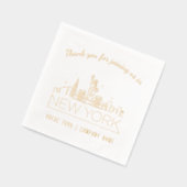 ゴールドフォイルカスタムニューヨーク企業のイベントナプキンス 箔ナプキン (左)