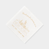 ゴールドフォイルカスタムニューヨーク企業のイベントナプキンス 箔ナプキン (右)