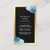 ゴールドフォイルカスタムブルーケーキバルーンイベントプランナー 名刺 (裏面)