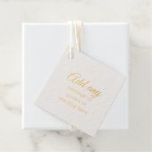 ゴールドフォイルカスタムプレインエレガントホワイト フェイバータグ (箱)