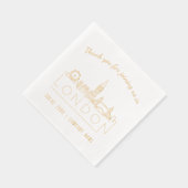 ゴールドフォイルカスタムロンドントレードショー&イベントナプキンス 箔ナプキン (右)