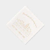 ゴールドフォイルカスタムヴァージニアビーチイベントナプキンス 箔ナプキン (右)