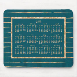 ゴールドフォイルガソリン年収2017年カレンダーマウスパッド マウスパッド