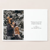 ゴールドフォイルクラシックメリークリスマスホリデーカード 箔カード (内部)