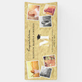 ゴールドフォイルクラシックモノグラム6フォトシックグラードパーティー 横断幕 (縦)