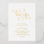 ゴールドフォイルクラシック結婚式招待状台本 箔招待状 (正面)