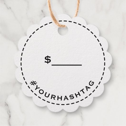 ゴールドフォイルクラフト価格ラベルラベルスキャロプ フェイバータグ (裏面)