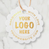 ゴールドフォイルクラフト価格ラベルラベルスキャロプ フェイバータグ (正面)