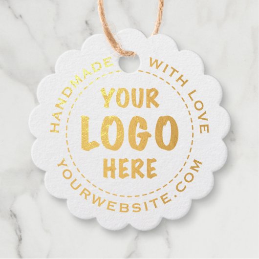 ゴールドフォイルクラフト価格ラベルラベルスキャロプ フェイバータグ (正面)