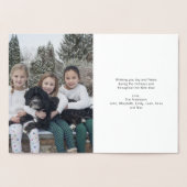 ゴールドフォイルクリスマスアイコンホリデーグリーティングカード 箔カード (内部)