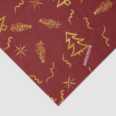 ゴールドフォイルクリスマスツリーパターンレッドホリデーパーティー 薄葉紙 (詳細)