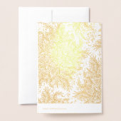 ゴールドフォイルクリスマスホリデースノーグリーティングカード 箔カード (裏面封筒付き)