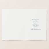 ゴールドフォイルクリスマスホリデースノーグリーティングカード 箔カード (内部)