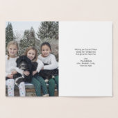 ゴールドフォイルクリスマスワードホリデーグリーティングカード 箔カード (内部)