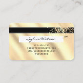 ゴールドフォイルクレジットカードにロゴを追加 名刺 (裏面)