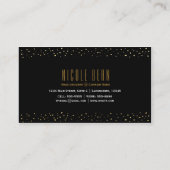 ゴールドフォイルグラマーサークルブラックビジネスカード 名刺 (裏面)