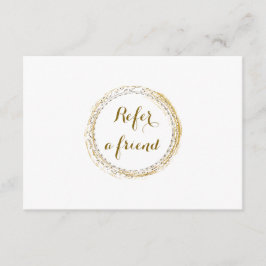 ゴールドフォイルグラマーサークルホワイト紹介カード